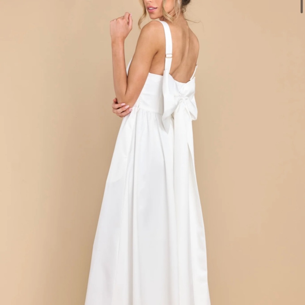 White Bow Maxi Dress